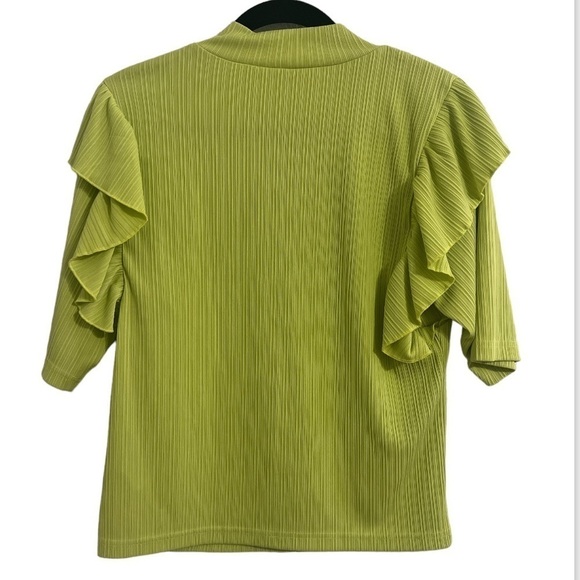 Anthropologie DOLAN Ruffled Mock Neck Blouse - Picture 8 of 8